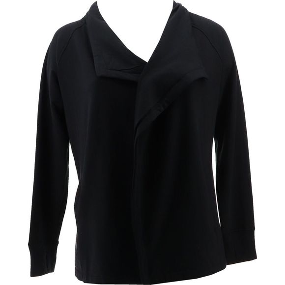 Jockey Sport Jackets & Blazers - Jockey Long Sleeve Drape Jacket Deep Black L NEW 043475